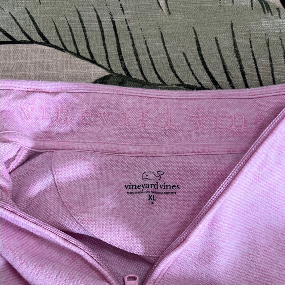 Vineyard Vines Kids Pink Quarter-Zip Sweatshirt - Picture 5 of 7